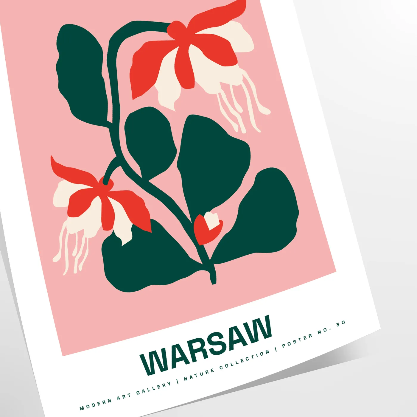 space Flower Market Blossom Art Poster vibrant green orange hues charm color room stunning wall ideal gift sizes Letter Medium Large way A0