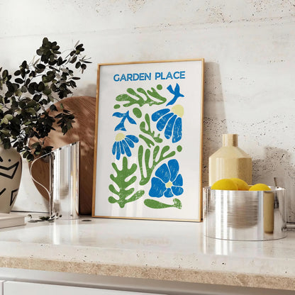 serene elegance nature poster subtle grays blues wall art captivating artwork decor thoughtful gift unframed version space