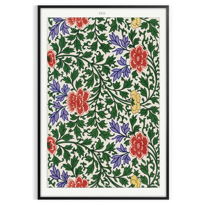 space vibrant plant art poster rich lush greens warm oranges stunning wall piece perfect gift nature lovers enthusiasts room artwork available sizes A4 cm A0